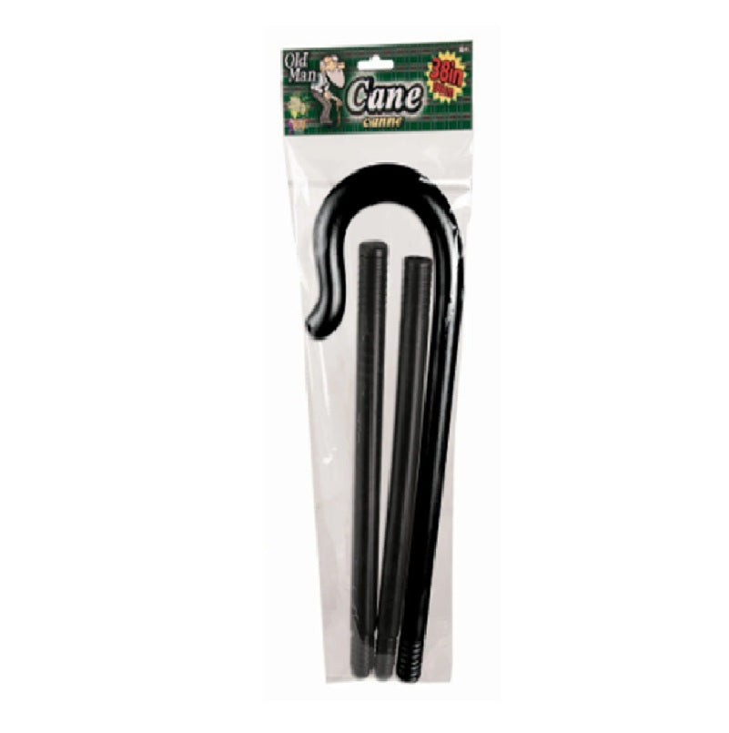 Black Cane - 38" - Chaplin - Santa - 100 Days - Costume Accessory - 3 Piece