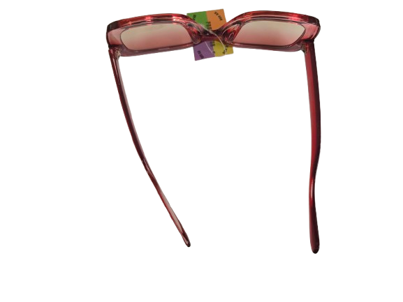 Red Rounded Square Glasses - 70's - Disco - Costume Accessory - One Size