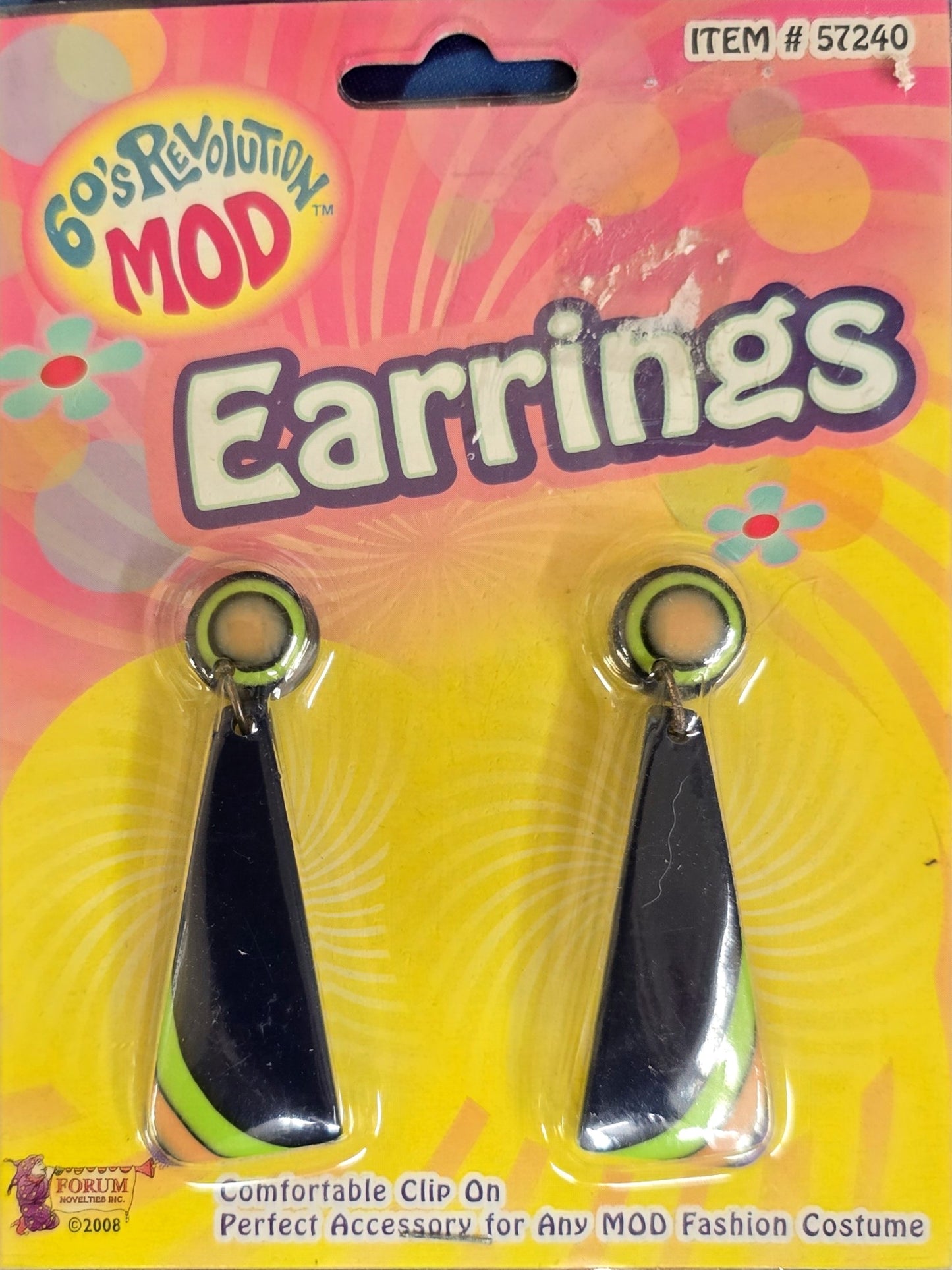 Mod Earrings - 60's - 70's 80's - Costume Accessories - One Size - 3 Styles