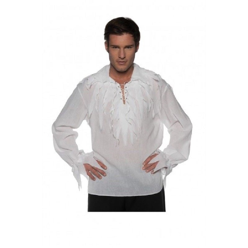 Pirate/Ghost Shirt - Tattered - White - Costume - Men - 3 Sizes