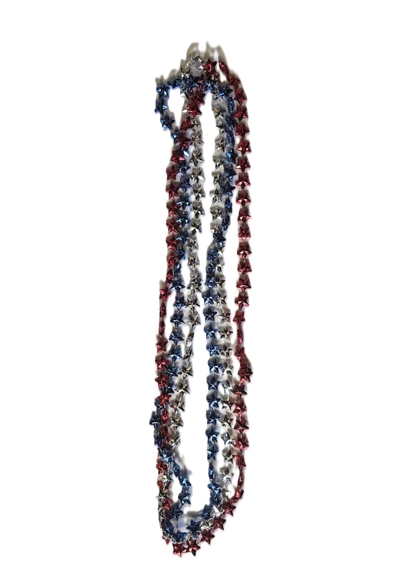 3 Star-Shaped Bead Necklaces - 4th of July - Costume Accessory