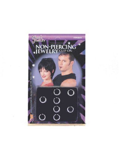Non-Piecing Clip On Jewelry Kit - Punk - Goth - Costume Accessories - One Size