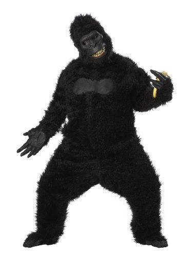 Gorilla - Black - Faux Fur - Animal - Mascot - Costume - Adult Plus
