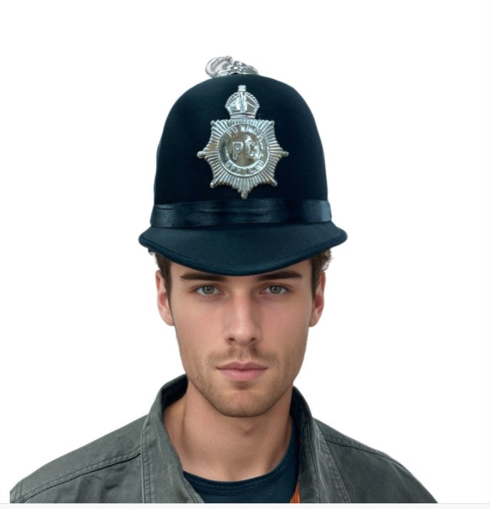 English Bobby Keystone Cop Helmet - Costume Accessory - One Size