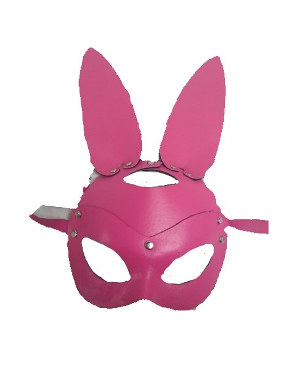 Bunny Rabbit Mask - Pink Faux Leather - Costume Accessory - Adult
