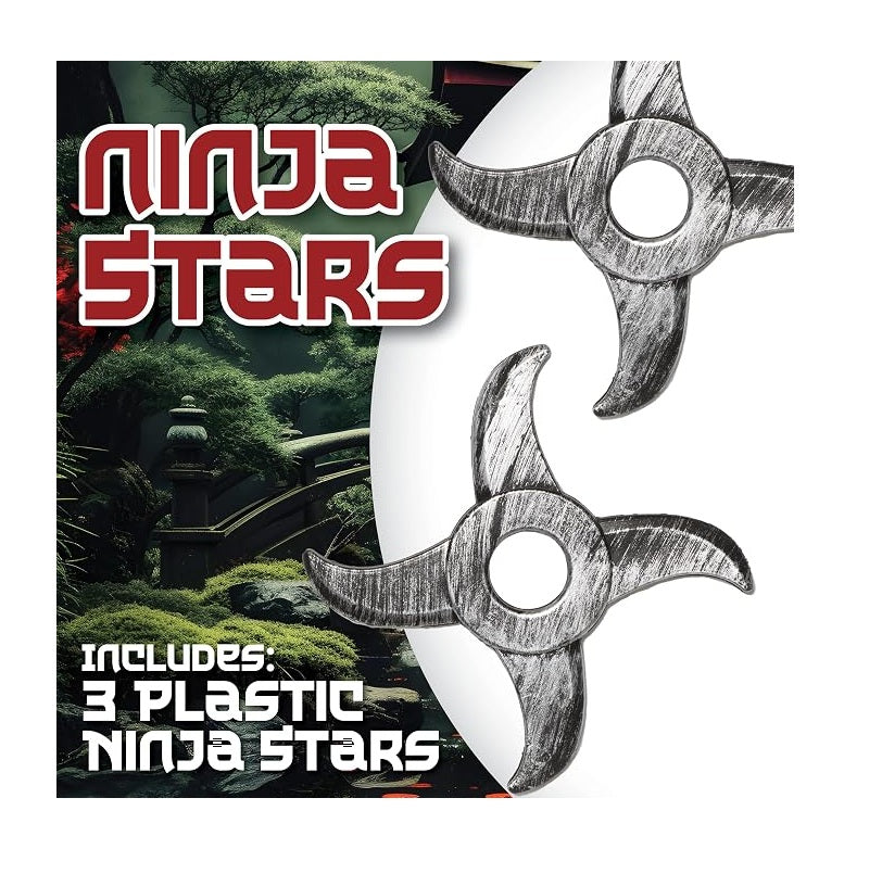 Faux Ninja Star Props - Set of 3 - Plastic - Costume Accessories