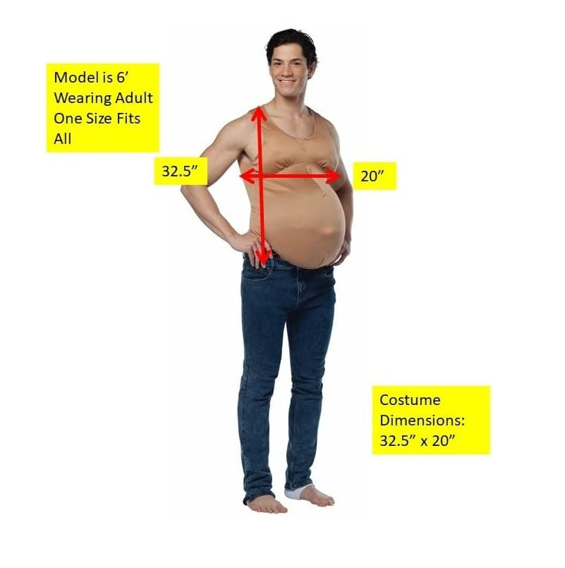 Pregnant Belly Top - Theater - Comical - Costume Accessory - One Size