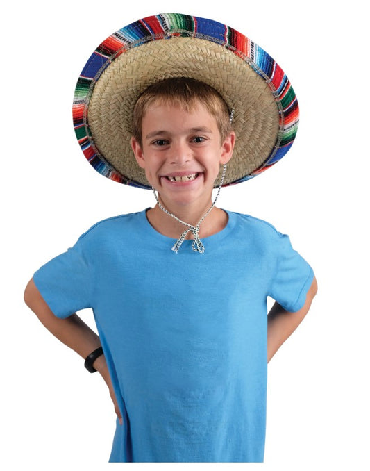 Sombrero Hat - Serape Band - Costume Accessory - Child Teen