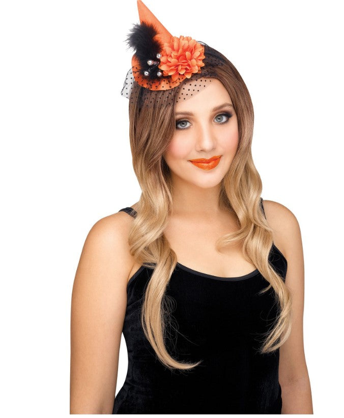 Mini diadema con sombrero de bruja - Accesorio de disfraz - Adulto adolescente - 4 estilos