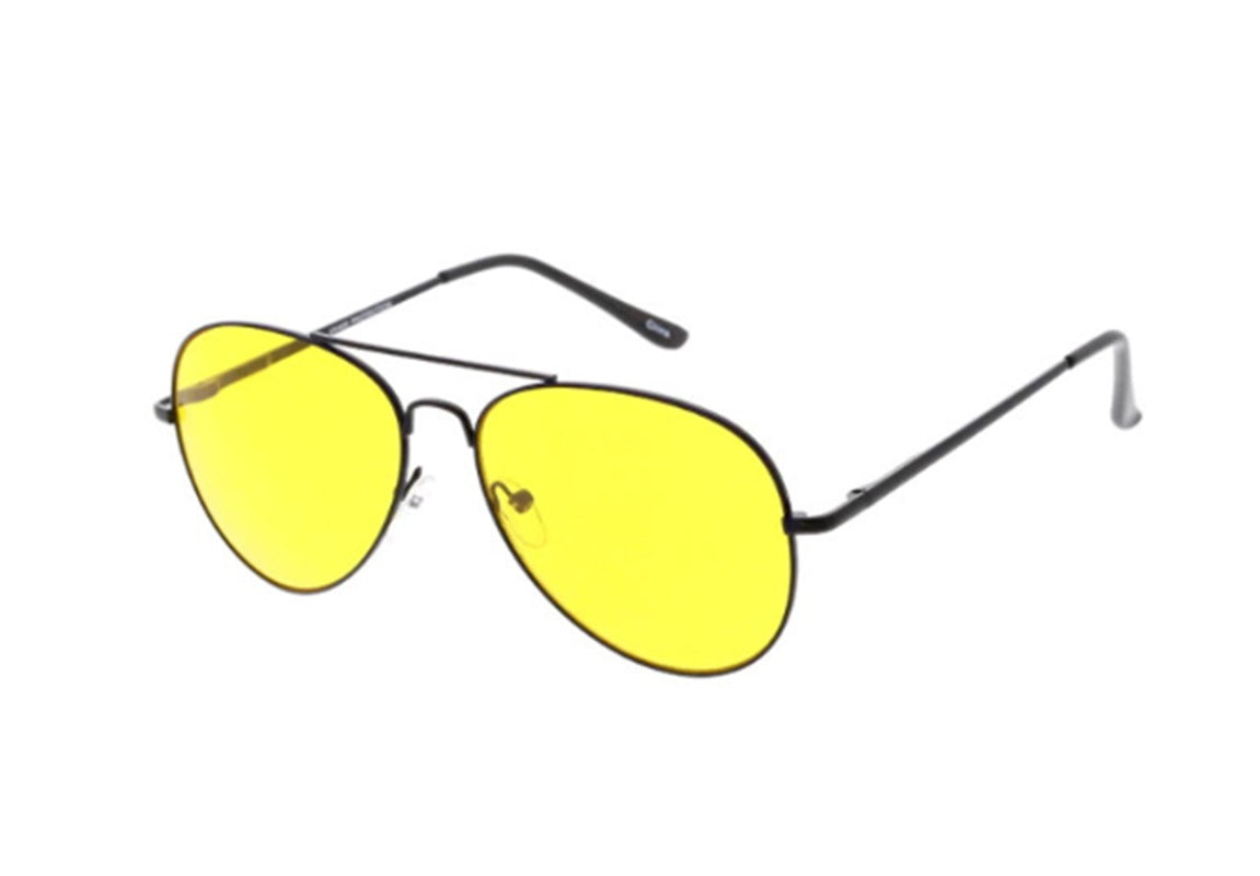 Aviator Glasses - Officer - Yellow - Costume Accessory - One Size