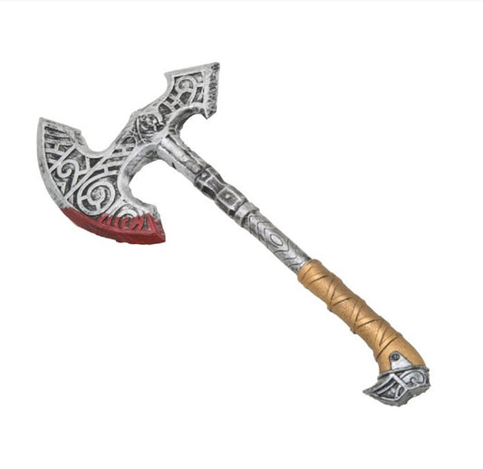 Pirate Skull Axe - 21" - "Bloody" - Plastic - Costume Accessory Prop