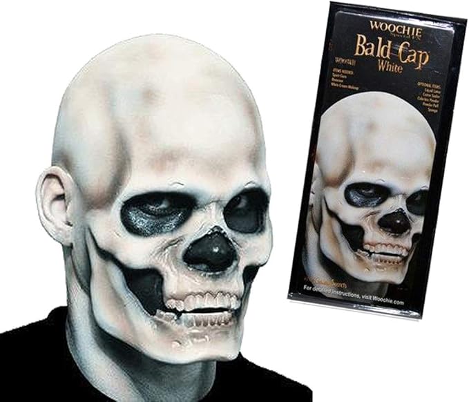 White Bald Cap - Latex - Theatrical Makeup - Costume Accessory - One Size