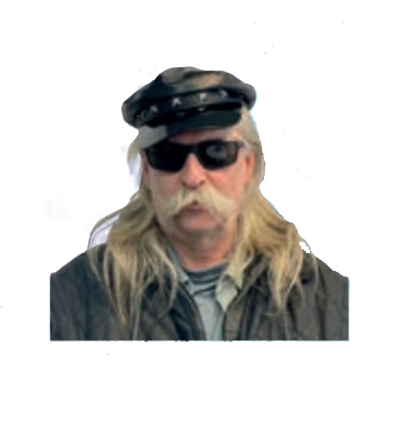 Black Biker Punk Hat - 50's 70's 80's - Star Studded - Costume Accessory