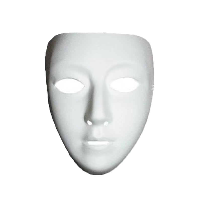 Blank Mask - White - Female - Plastic - Costume Accessory - One Size