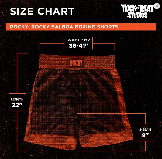 Shorts de boxeo Rocky Balboa - Estilo original - Disfraz - Estándar para adultos