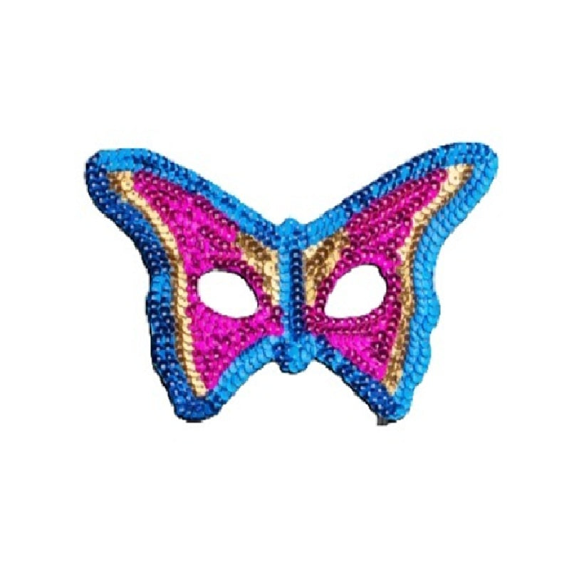 Butterfly Sequin Half Mask - Fairies - Costume Accessory - One Size