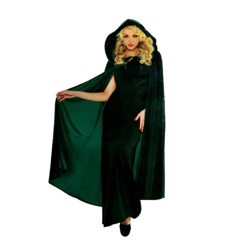 Forrest Green Hooded Cape - Renaissance - Medieval - Costume - Unisex