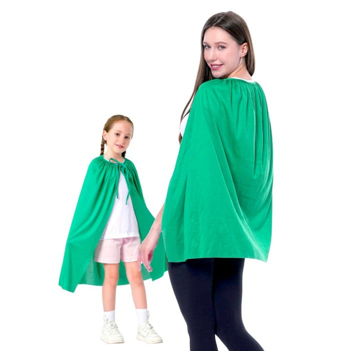 Green Cape - 30" - Superhero - St Patrick's Day - Mardi Gras - Costume