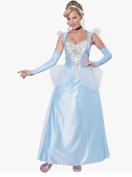 Cinderella - Princess - Blue - Classic Costume - Adult - 4 Sizes