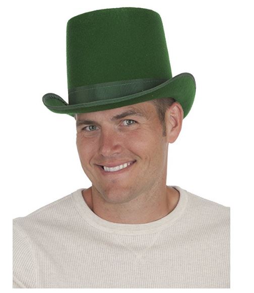 Green Coachman Top Hat - St Patrick's Day - Costume Accessory - One Size