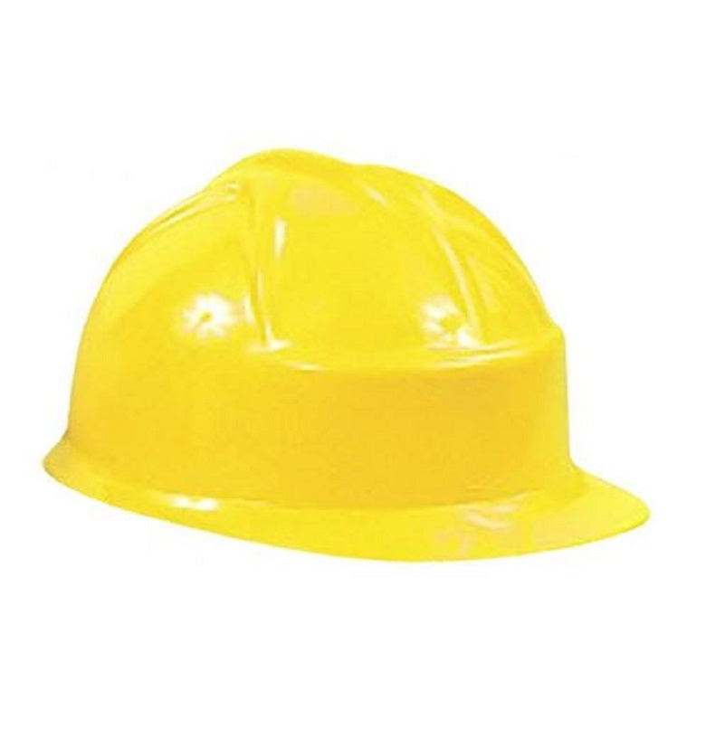 Yellow Construction Helmet Hat - Plastic - Costume Accessory - One Size