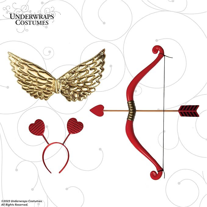 Cupid Set - Wings - Bow & Arrow - Head Boppers - Costume Accessories - One Size