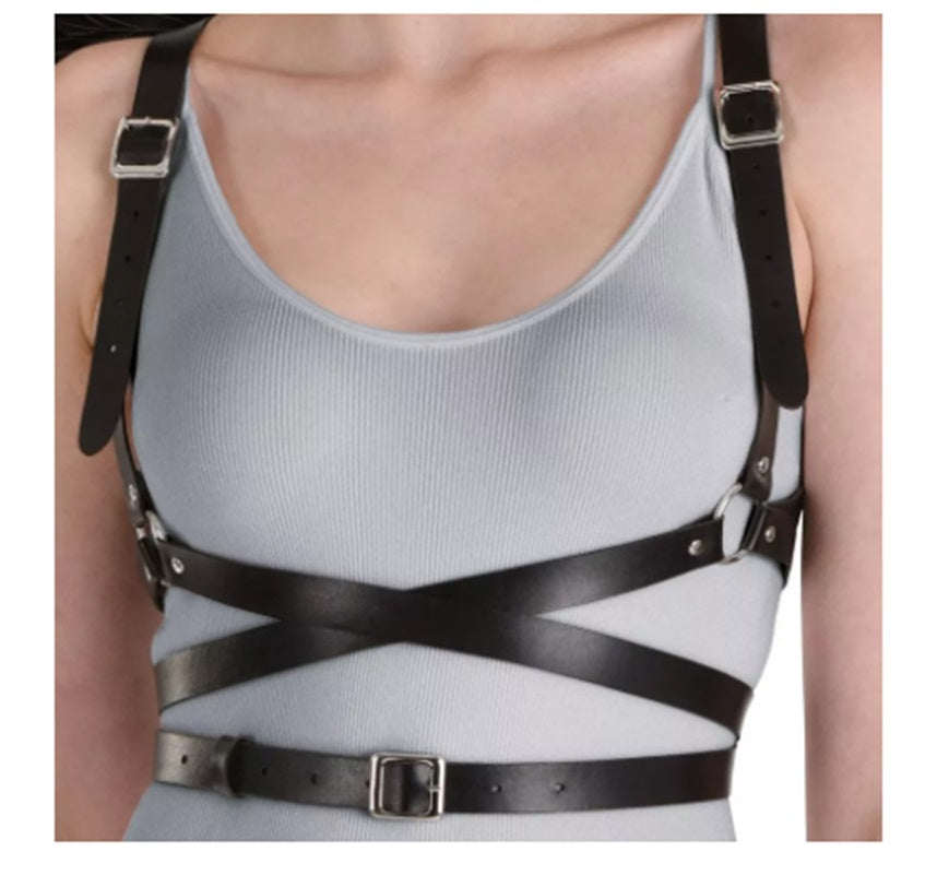 Dark Angel Wings Harness - Printed Details - Costume Accessory - One Size