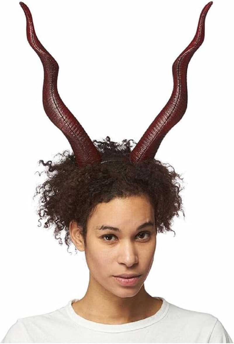 Sublimated Demon Devil Horns Headband - Costume Accessory Cosplay - One Size
