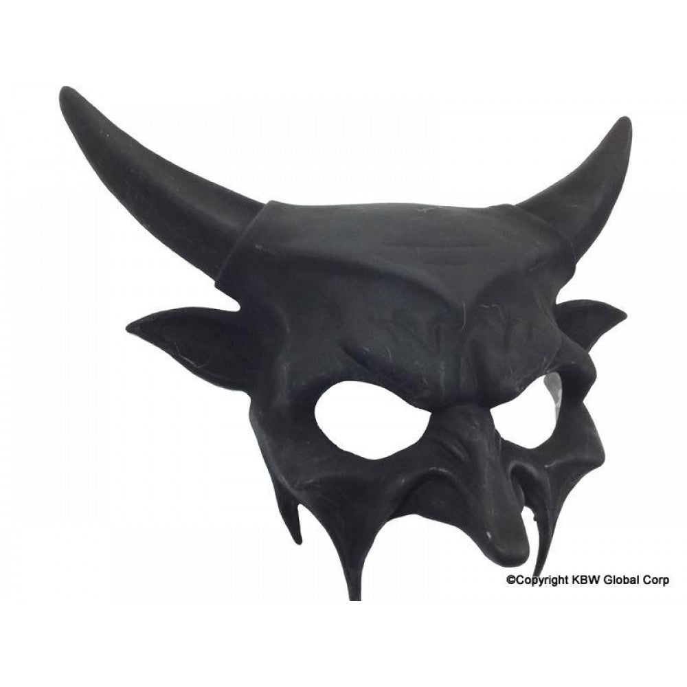Black Devil Horns Mask - Bull - Demon - Costume Accessory - One Size