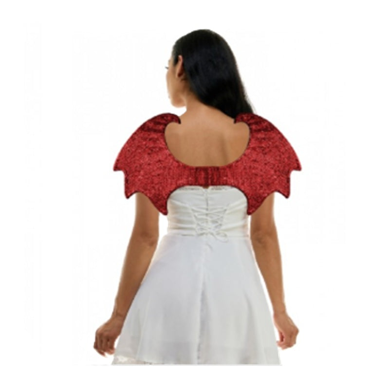 Devil Mini Rhinestone Wings - Red - Cupid - Costume Accessory - One Size