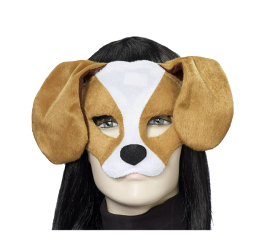 Dog Mask - Brown/White - Costume Accessory - One Size