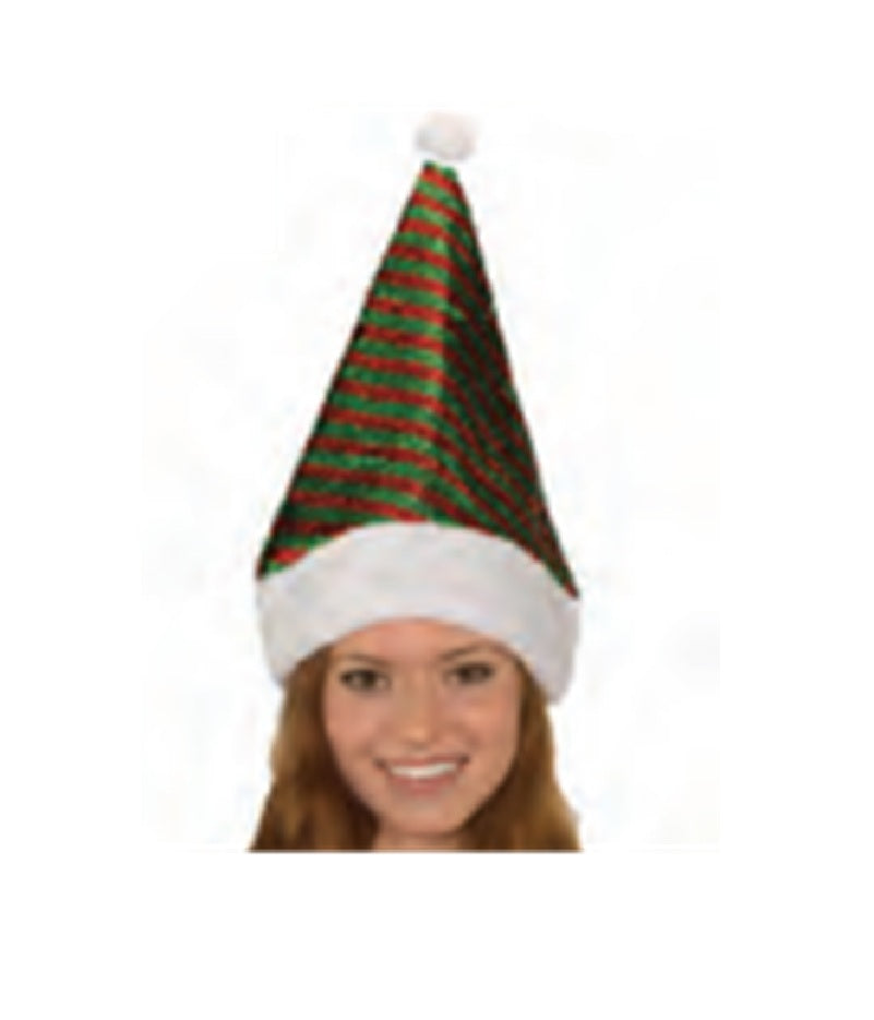 Sparkling Striped Elf Hat - Christmas - Costume Accessory - One Size