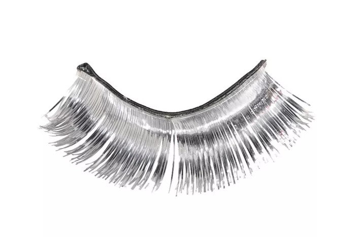 Silberne Lametta-Wimpern – Engel – 20er Jahre – Kostümzubehör – Erwachsene