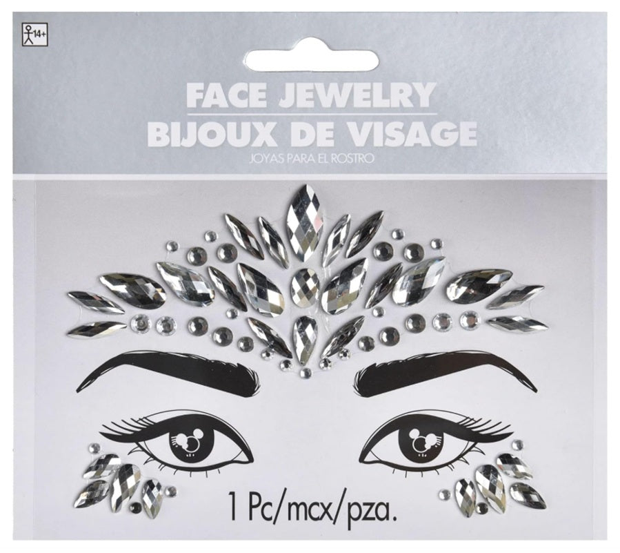 Silver Face & Body Jewels - Angel - Disco - 20's - Costume Accessory - One Size