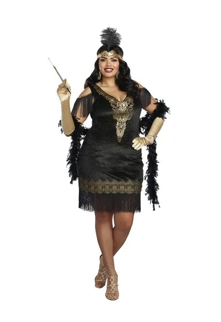 roaring 20s dress Swanky Flapper Costume - Plus Size
