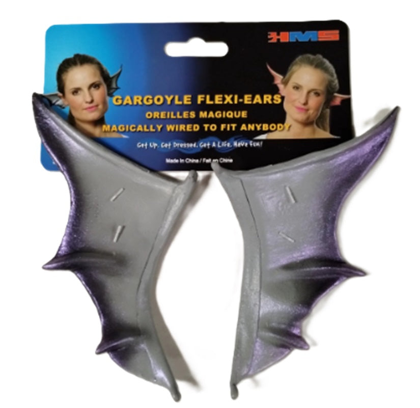 Dragon Gargoyle Flexi Ears - Green | Pink | Gray - Costume Accessory - One Size