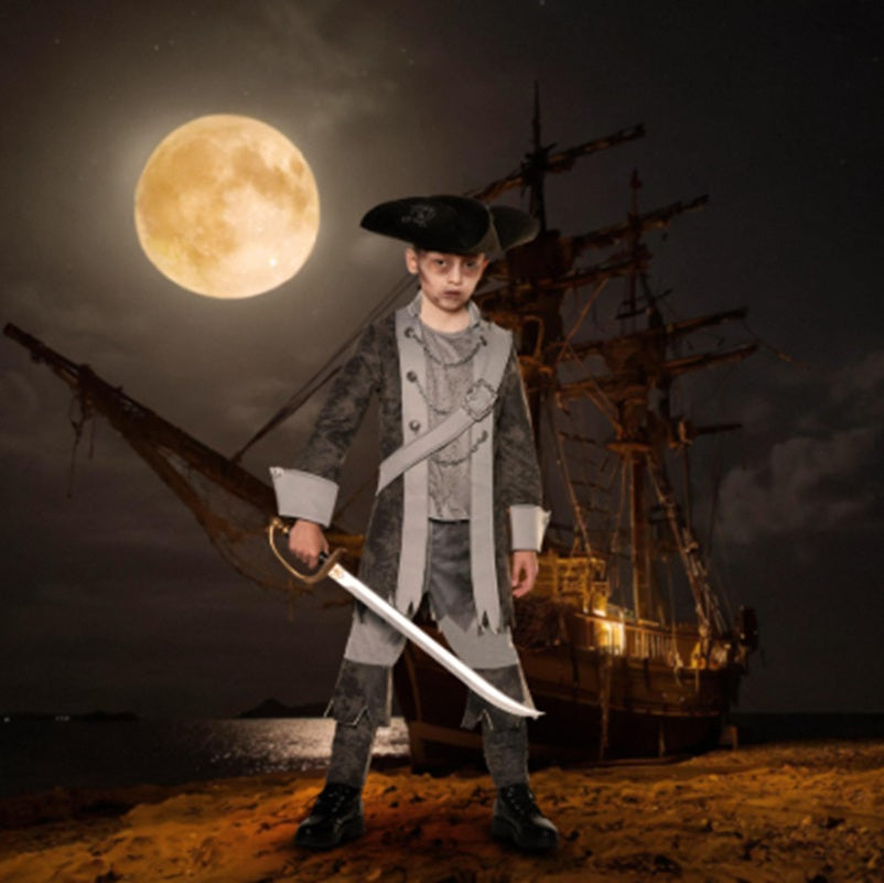 Ghost Pirate - Gray - Costume - Boys - 2 Sizes