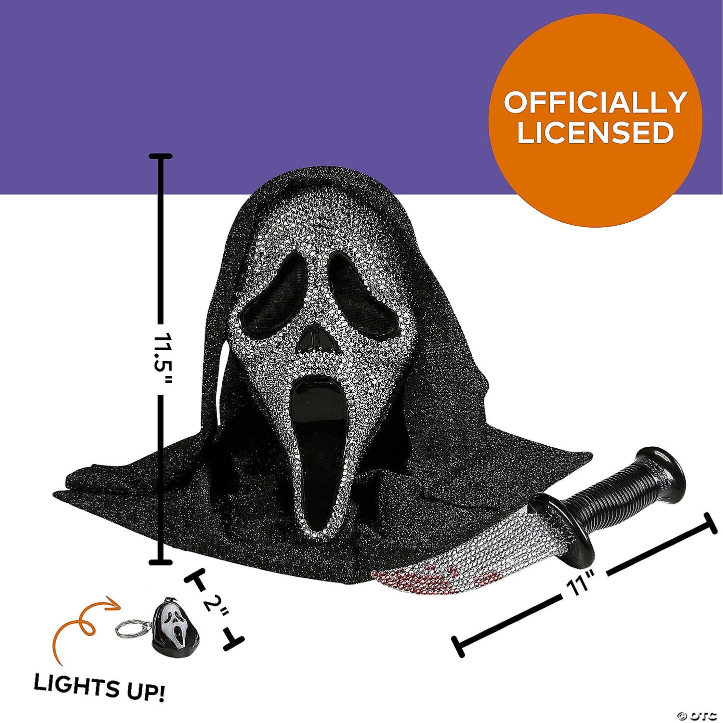 Ghostface® Bling Mask Collectible Set - 3 Piece - Cosplay Costume Accessories
