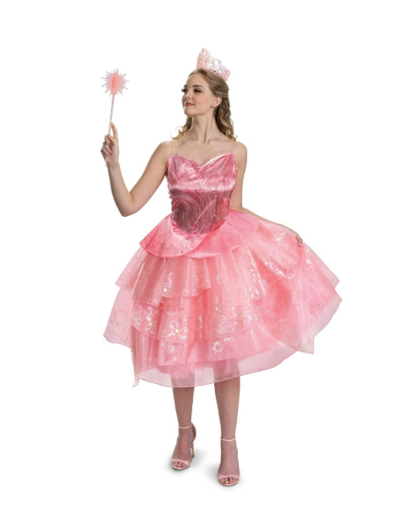 glinda wicked pink dress Just a few moments from Glinda's Dandelion the perfect shade of she wears at the beginning of #Wicked: For Good. Another breathtaking example of @ian.frazer.wallace's precision in cutting, supported Universal Pictures Wicked is an inspiring and exciting new movie that tells the story of two unlikely friends Wicked Glinda Adult Deluxe Costume