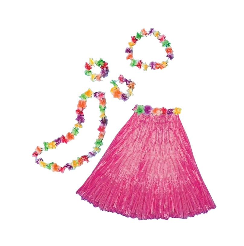 Pink or Purple Hula Set - Hawaiian - Costume Accessories - Adult