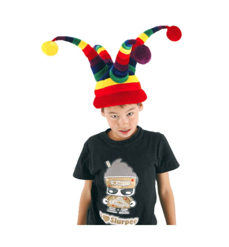 Rainbow Wacky Jester Hat - Deluxe Costume Accessory - One Size