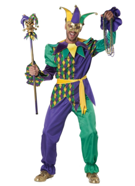 Jester - Mardi Gras - Medieval - Renaissance - Costume - Adult - 2 Sizes