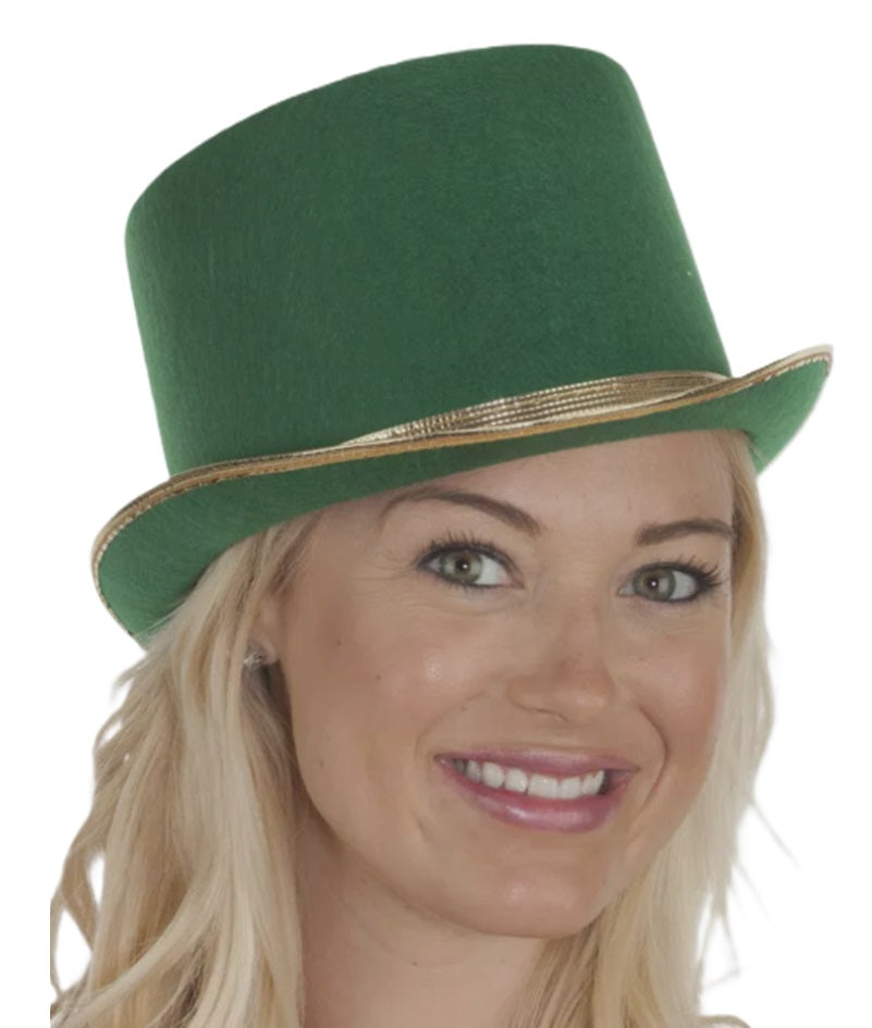 Leprechaun Top Hat - Gold Trim - St Patrick's Day - Costume Accessory - One Size