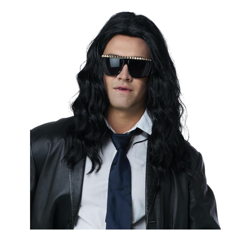 Black Vampire Rock Star Wig - Costume Accessory - Unisex One Size