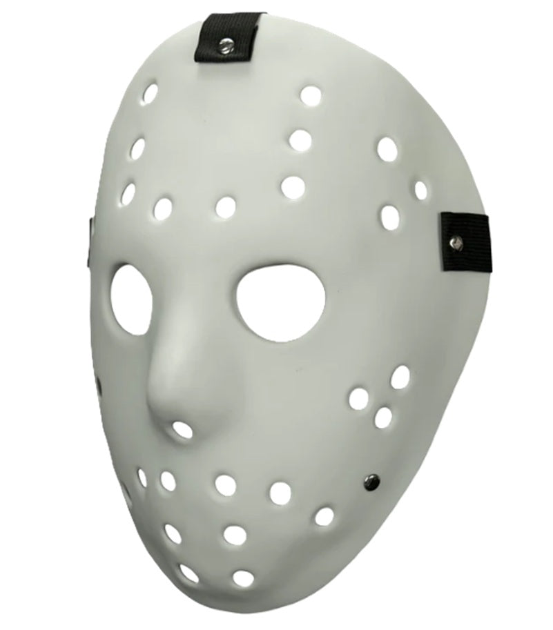 Mabry Monsters Killer Goalie - White Hockey Mask - Deluxe Costume Accessory