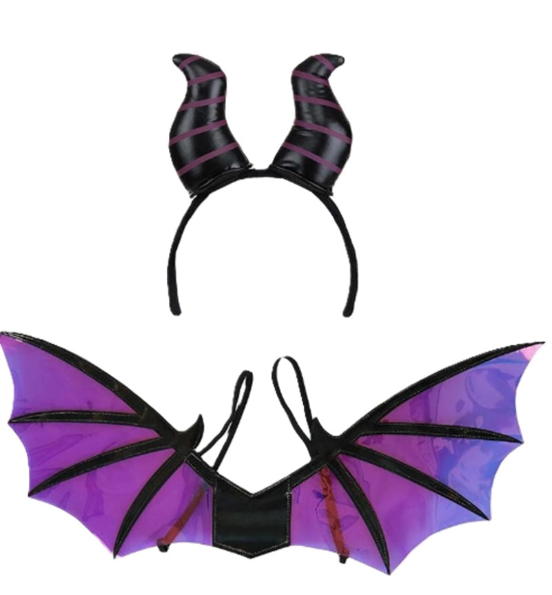 Maleficent Dragon Horns & Wings - Licensed - Deluxe Costume Accessory - One Size