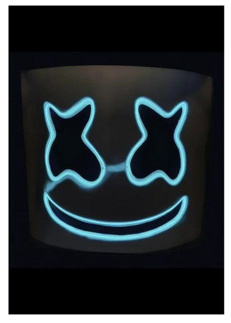 Marshmello Half Mask - Light Up - Oversized - Costume Accessory - One Size