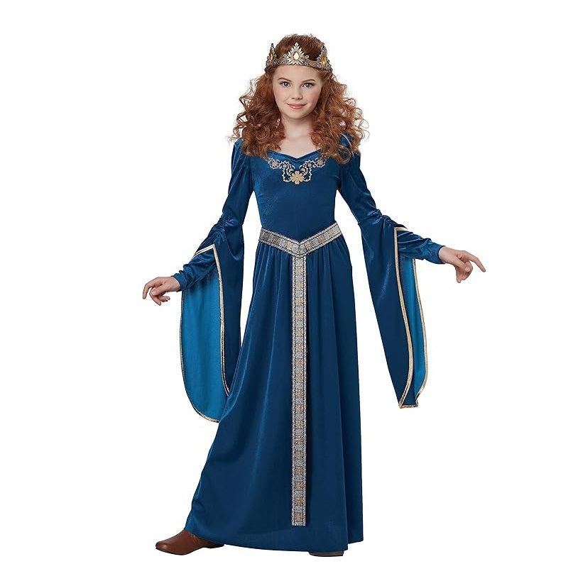 blue medieval princess dresses Blushing Child Costume / Child M (8-10) do not bleach End Of Season Sale 30% Off Halterneck Knot Front Mini Size:UK 9 / EU 42 / US 11
