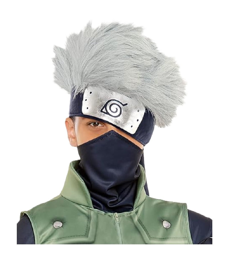 Naruto Kakashi Hatake Headpiece - Black/Gray - Costume Accessory - Child Size