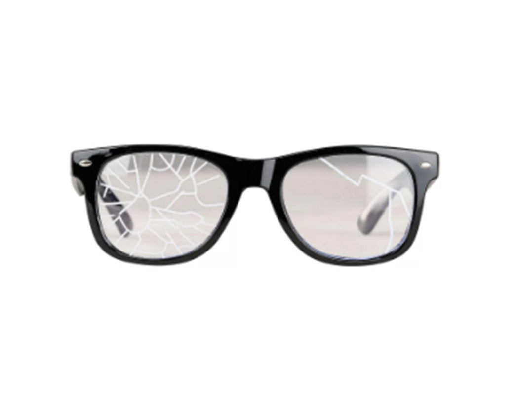 Cracked Nerd Glasses - Hipsters - 50's - Costume Accessory - One Size